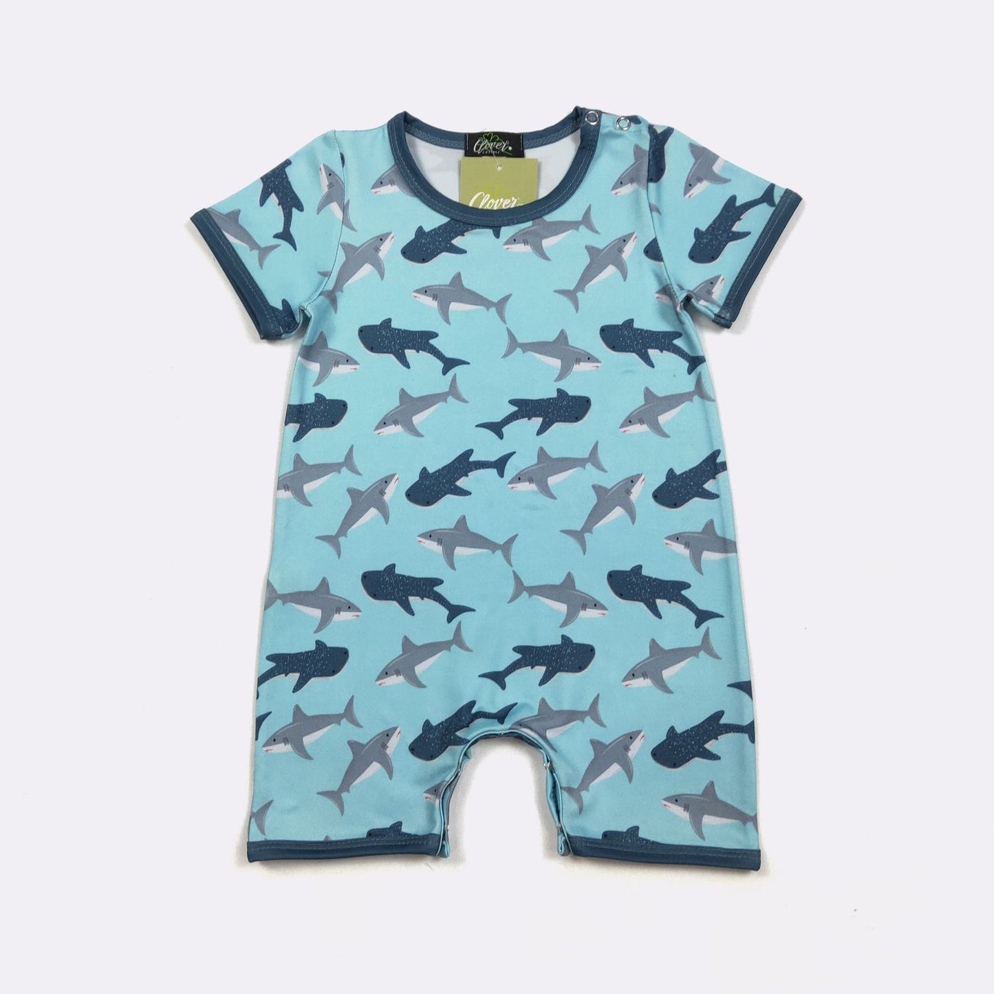 Aqua Shark Boy Romper