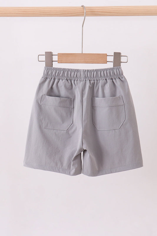 Light grey pocket performance shorts