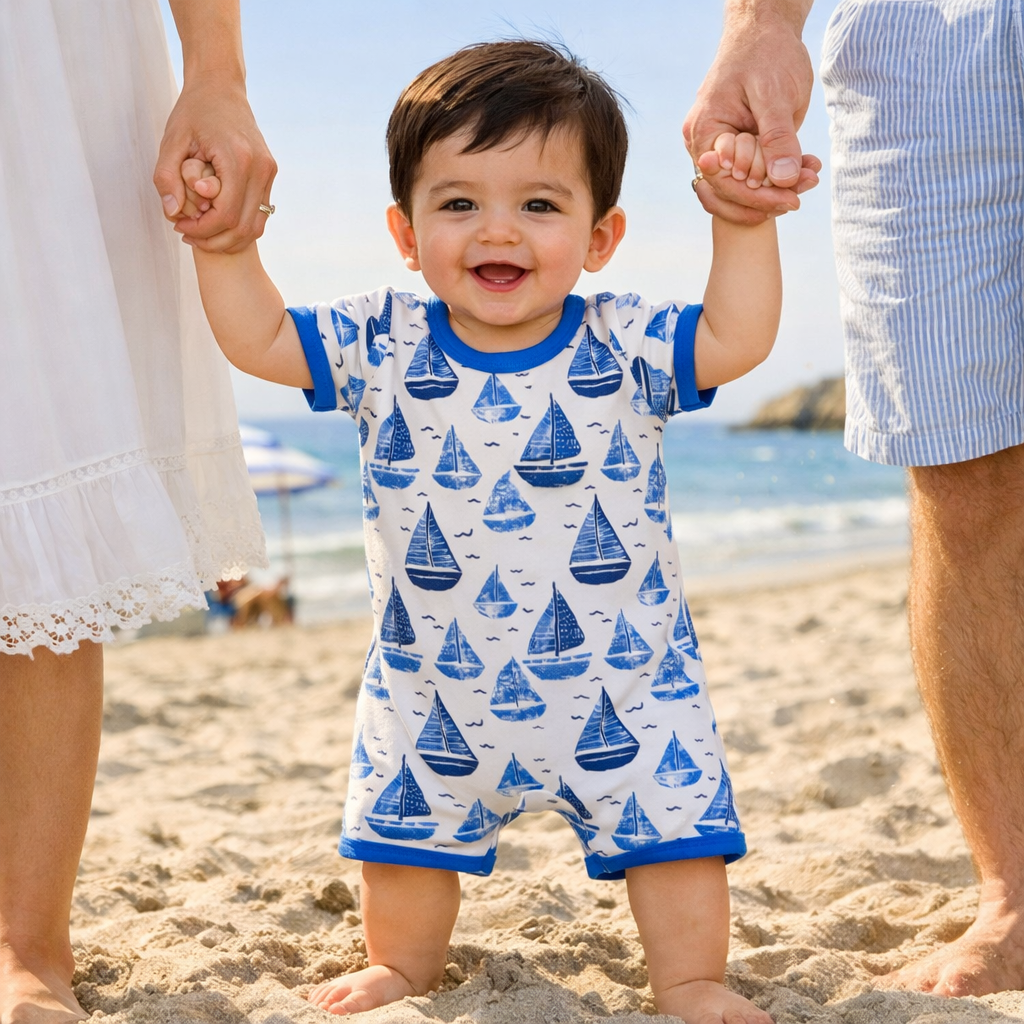 Sailboat Boy Romper