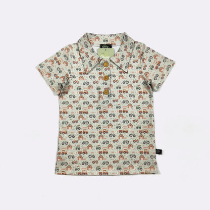 Green Gander Boy Collar Shirt