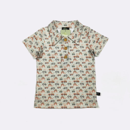 Green Gander Boy Collar Shirt