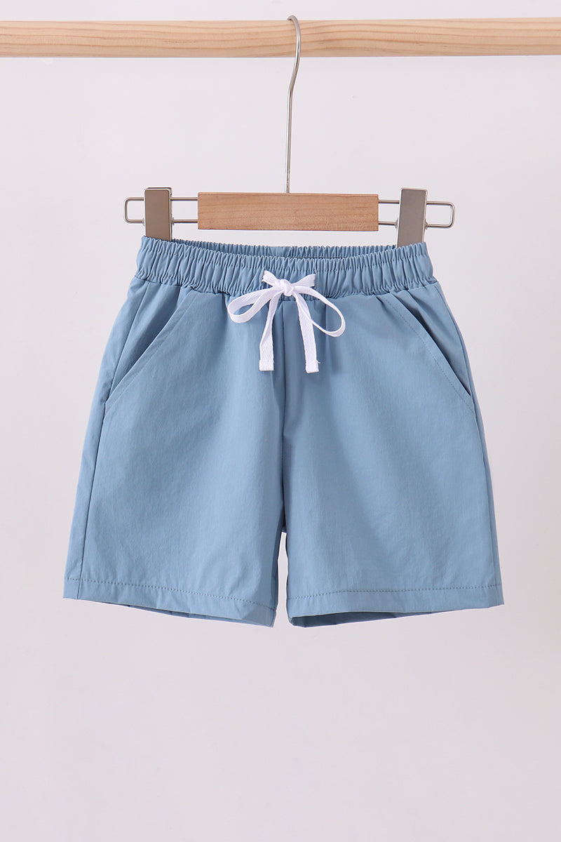 Slate blue pocket performance shorts
