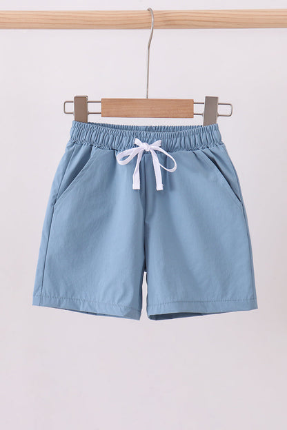 Slate blue pocket performance shorts