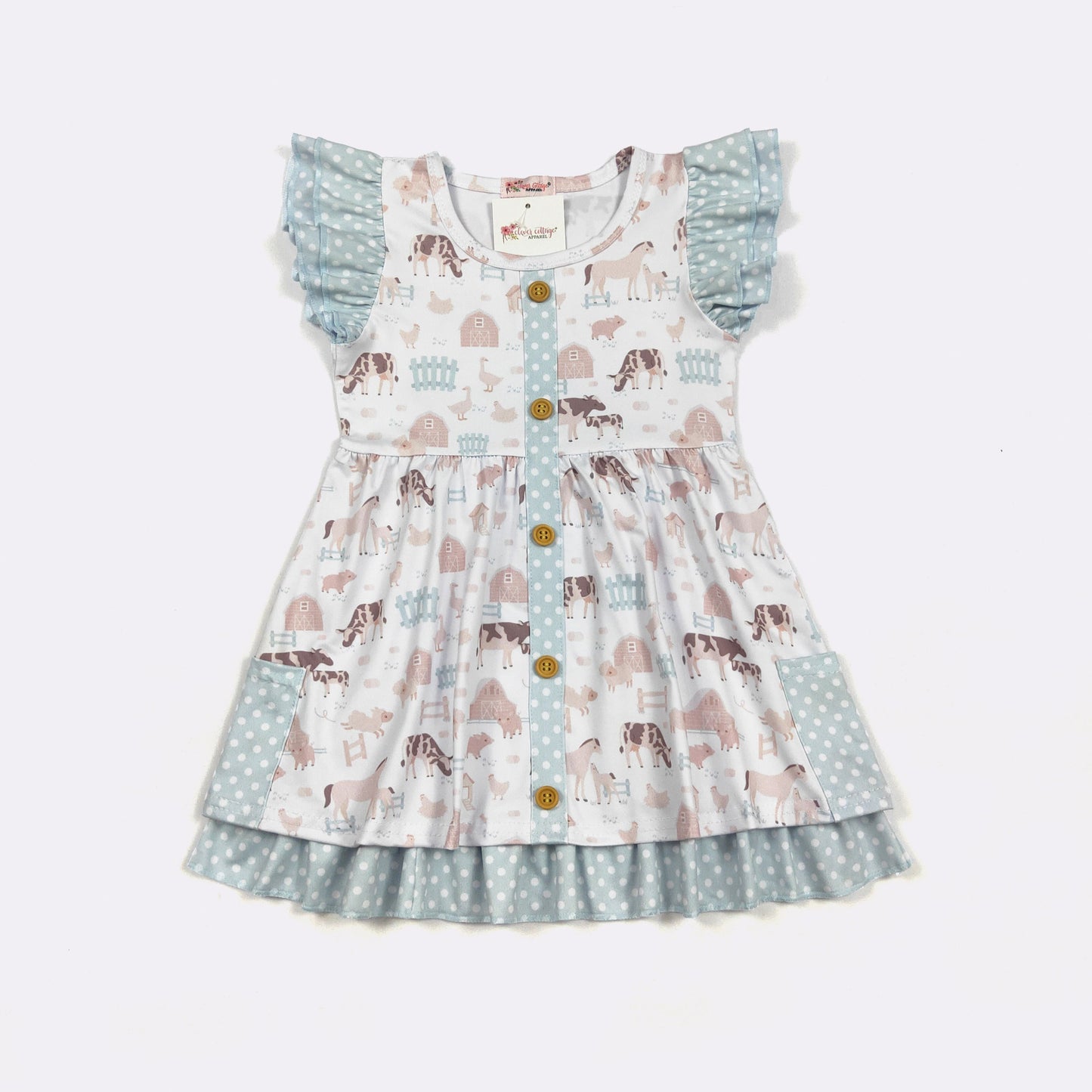 Barnyard Blue Girls Dress