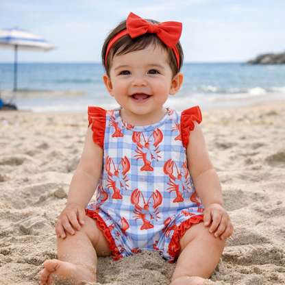Preppy Lobster Baby Romper