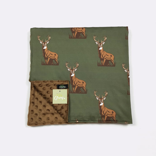 Hunter Green Buck Blanket