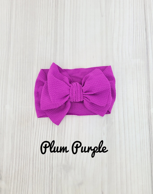 Waffle Headwrap- Plum Purple
