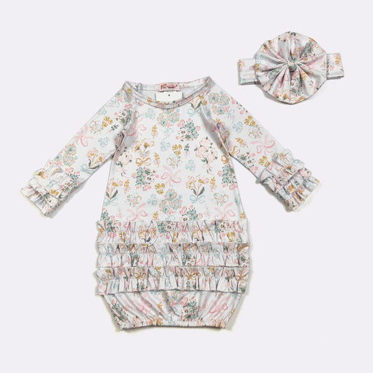 Whimsy Bouquet Baby Gown
